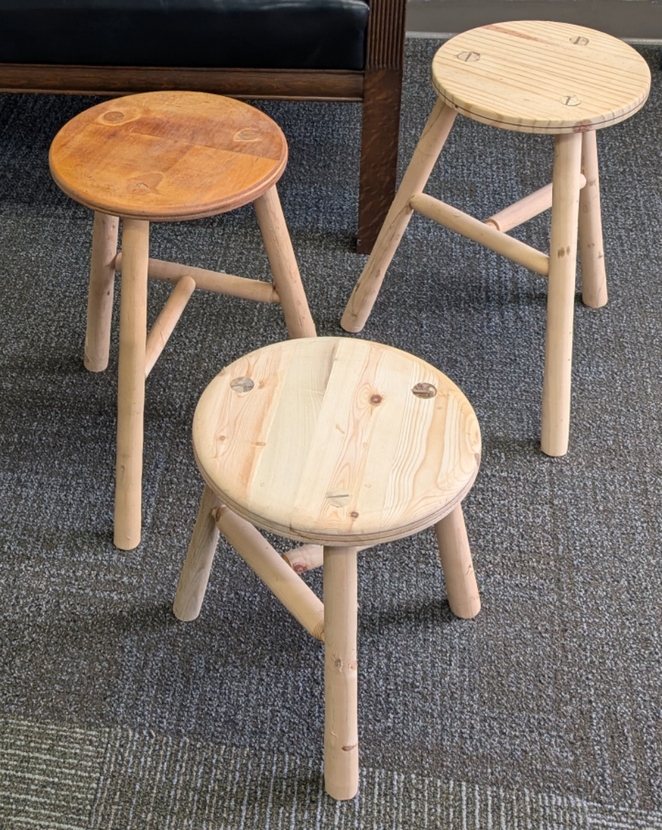Wooden handmade stools