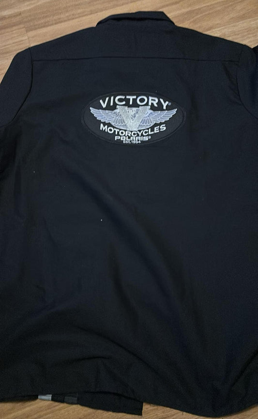 Victory Motorcycle ladies XL button up shop shirt