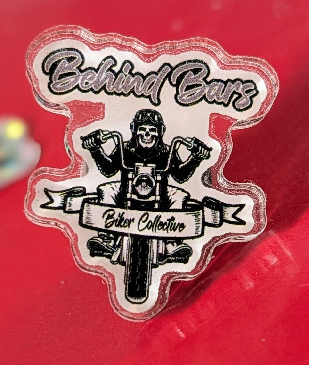 Behind Bars Biker Collective Pin