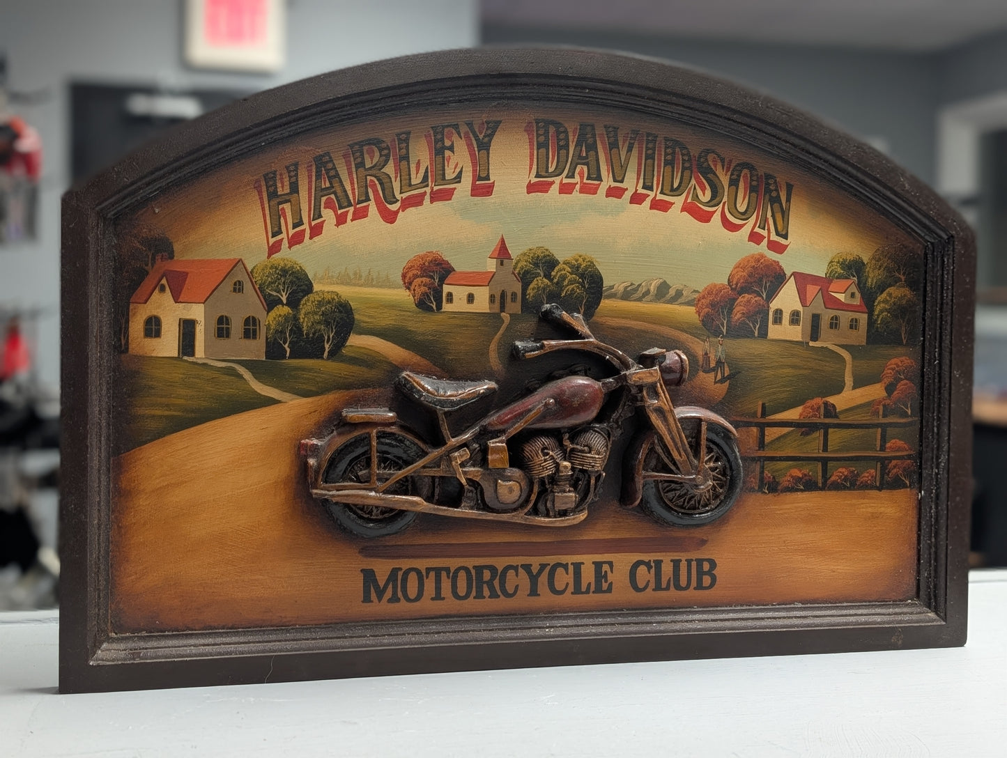 Harley-Davidson Motorcycle club wooden wall art