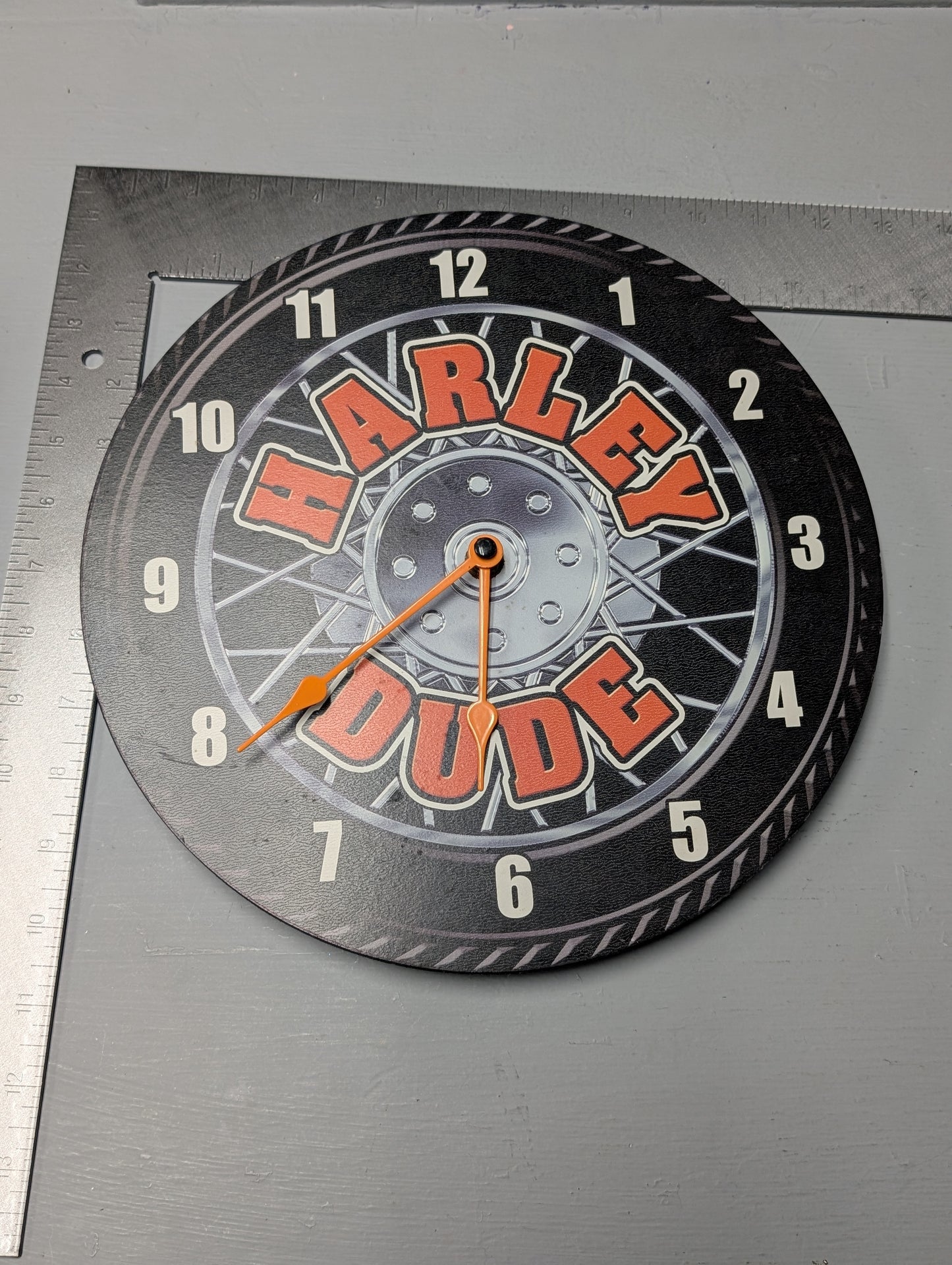 Harley dude clock