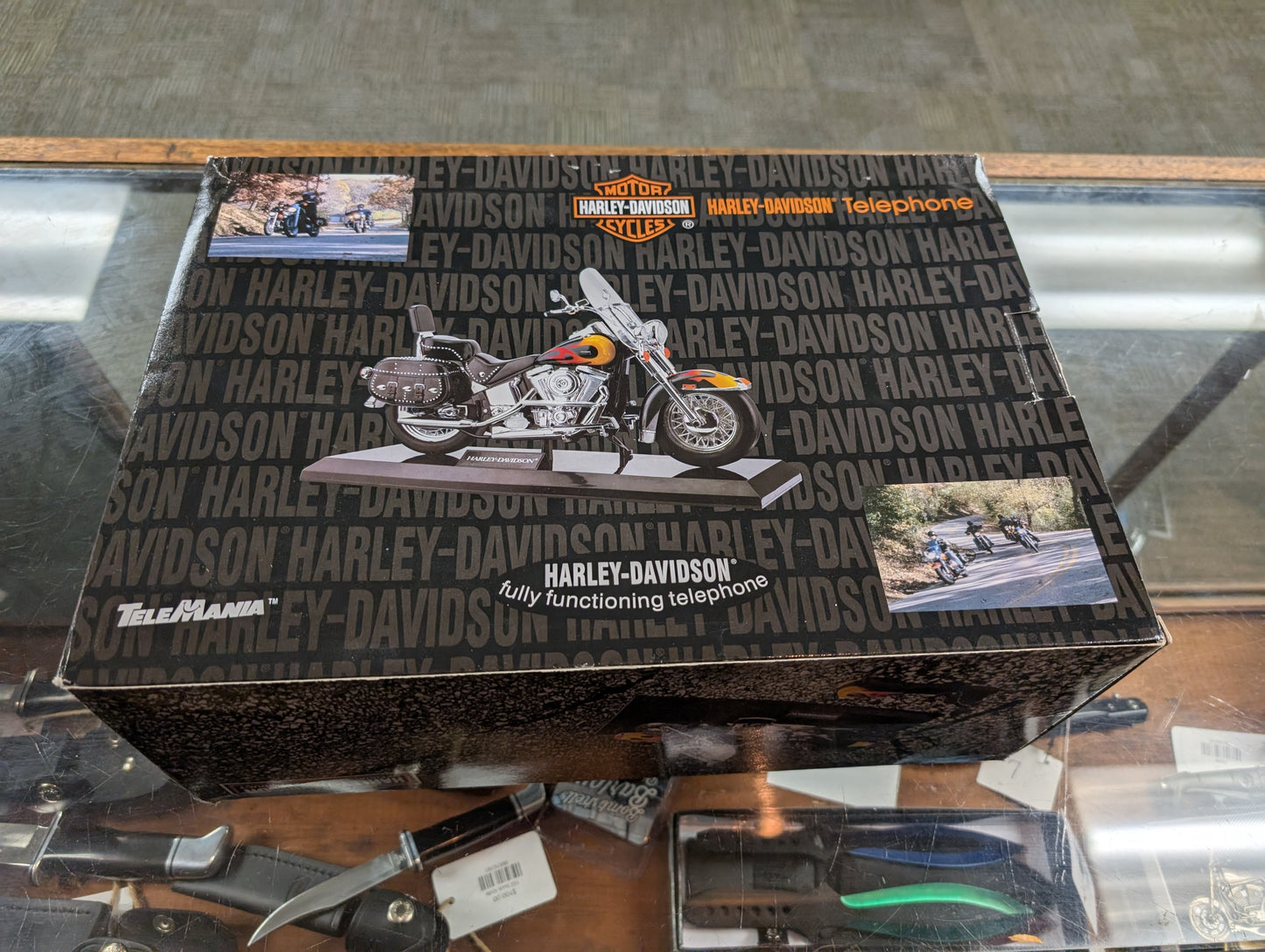 Vintage Harley-Davidson telephone