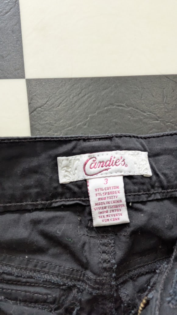 Candie’s Black Cargo Shorts