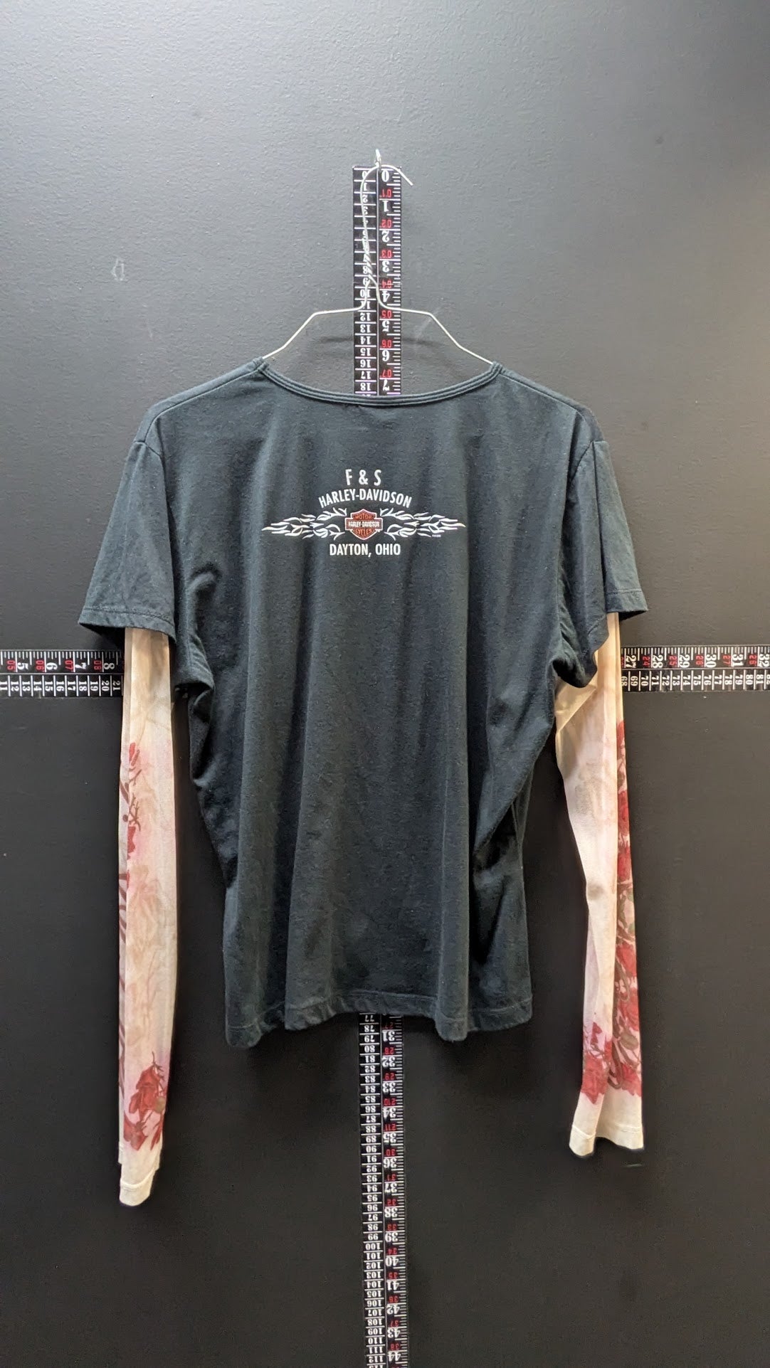 Harley-Davidson Layered Tattoo Look Floral Sleeve Tee – Dayton, OH (Women’s)