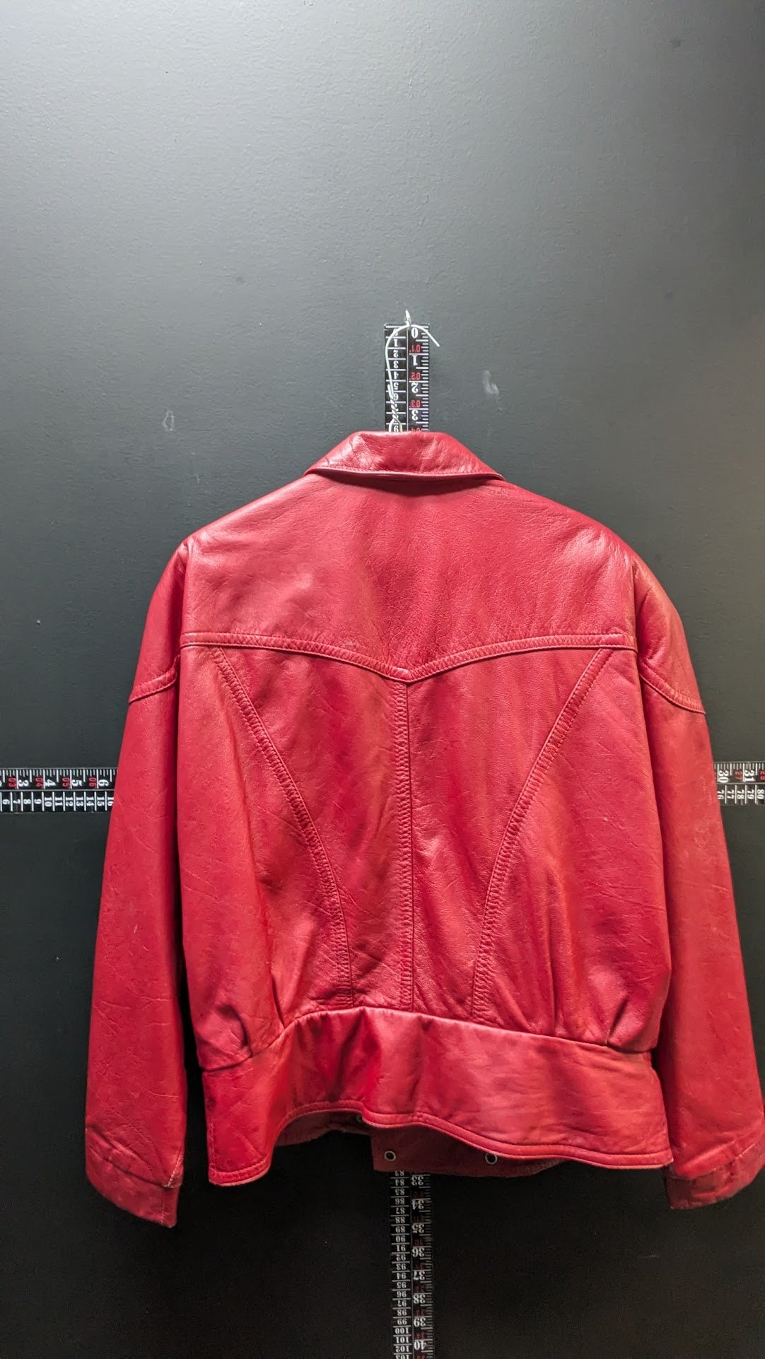 Vintage Pelle Cur Red Leather Jacket – Women’s L