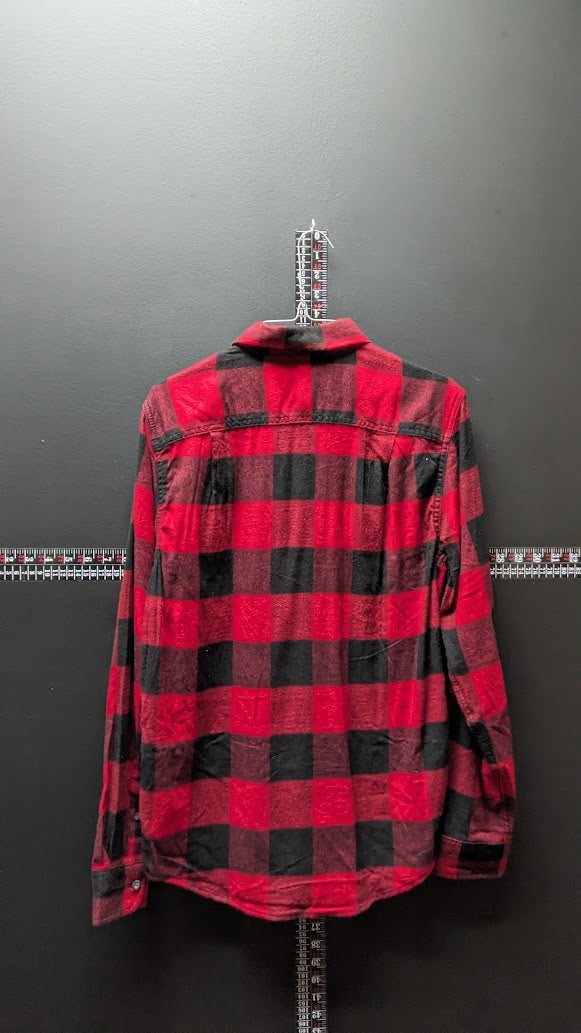 George Buffalo Plaid Flannel – Red/Black – Small