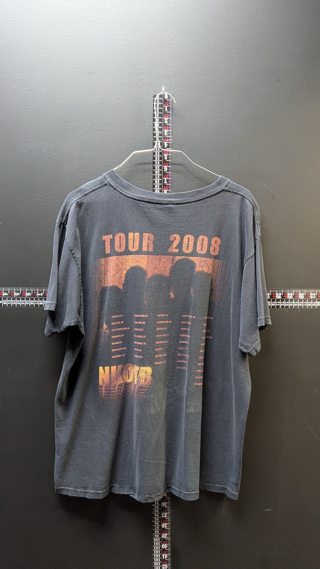 New Kids on the Block 2008 Tour T-Shirt – NKOTB Reunion Era – Faded Black – Size Large