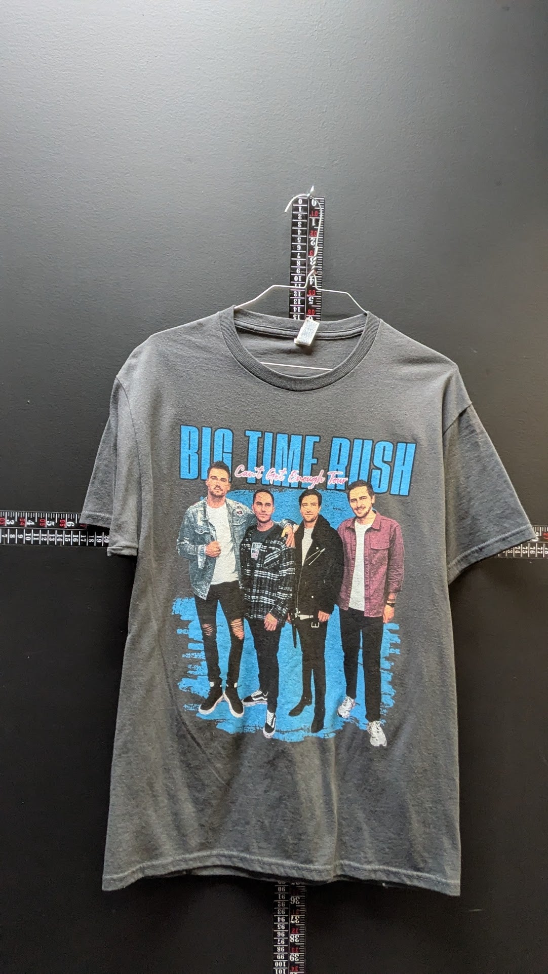 Big Time Rush "Can’t Get Enough" 2023 Tour Graphic Tee – Charcoal Grey Medium