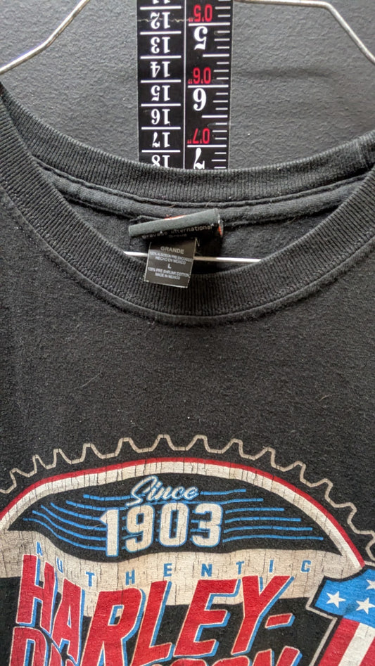 Harley-Davidson Graphic T Shirt Men’s Large Black 1903 Factory Customs Tee