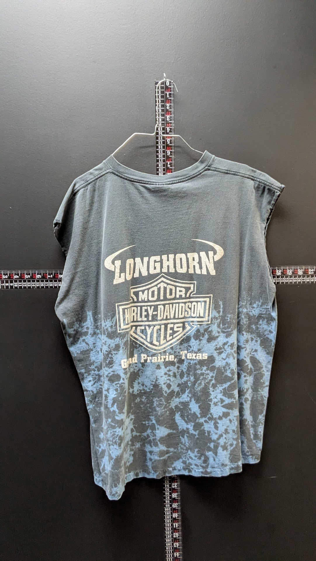 Vintage Harley-Davidson Sleeveless Acid Wash T-Shirt XL Longhorn Texas Biker Tee