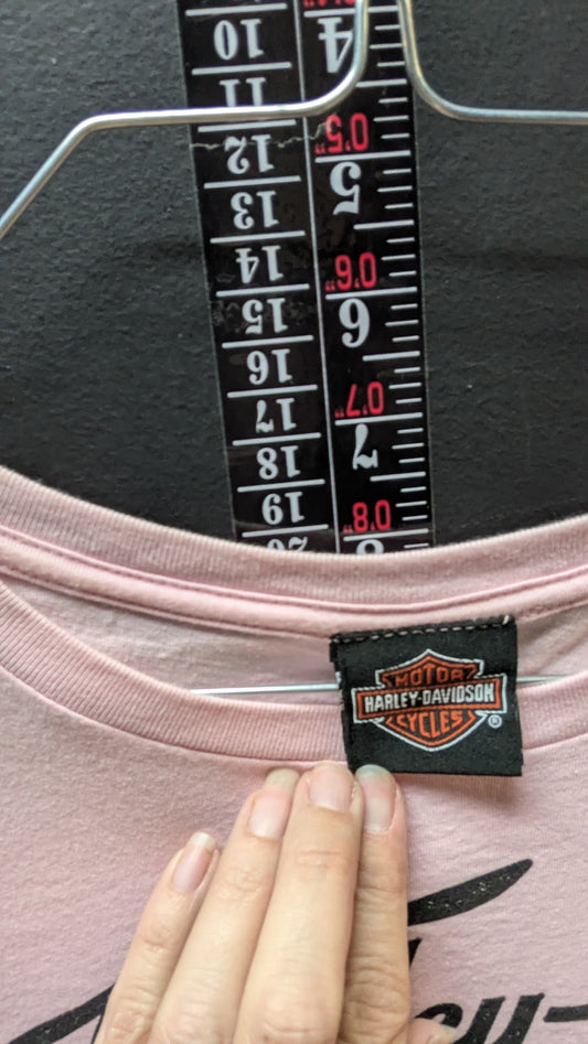 Harley-Davidson Women’s Pink Graphic T-Shirt Large Rocky Top Pigeon Forge TN