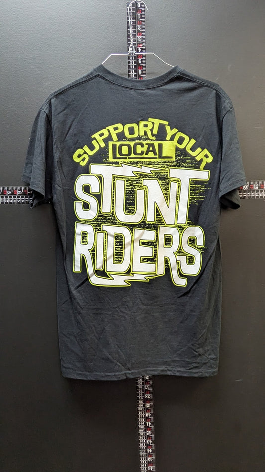 Hot Leathers Stunt Riders T Shirt Black Graphic Motorcycle Tee Mens Medium