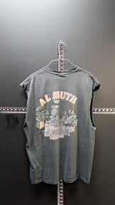 Vintage Harley-Davidson Sleeveless T-Shirt Mens XL Gray Flaming Skull Muscle Tee