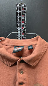Harley-Davidson Polo Shirt Mens XL Orange Short Sleeve Casual Biker Golf Shirt
