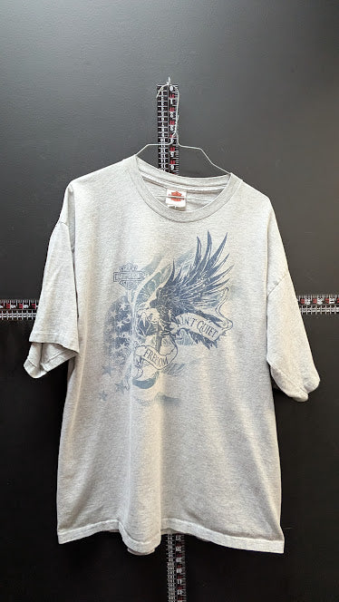 Vintage Harley-Davidson T-Shirt Mens 2XL Gray Eagle Graphic Biker Tee