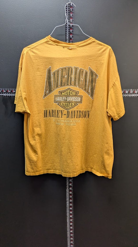 Y2K Harley-Davidson Distressed Biker Tee 2XL American Tonawanda NY