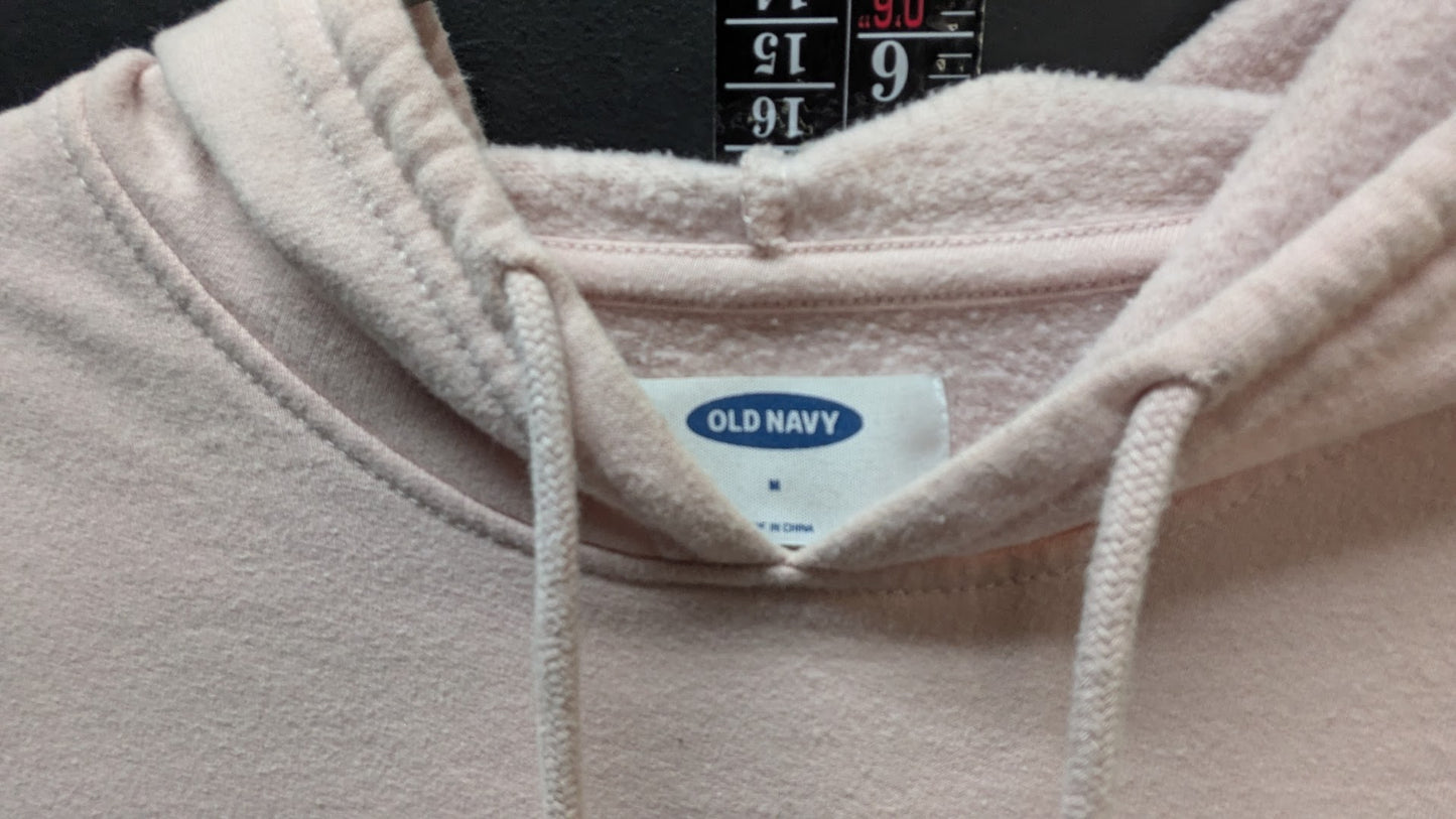 MTV Music Television Hoodie Pink Checkerboard Logo Pullover Sweatshirt Old Navy Women’s M