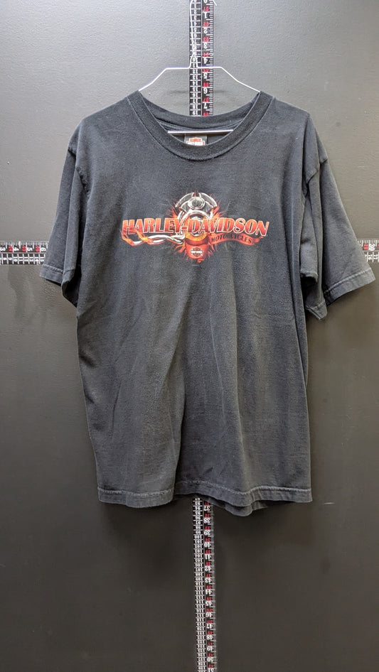 Harley-Davidson Mid-Ohio Springfield Ohio T-Shirt Black Graphic Tee Men’s Size Large