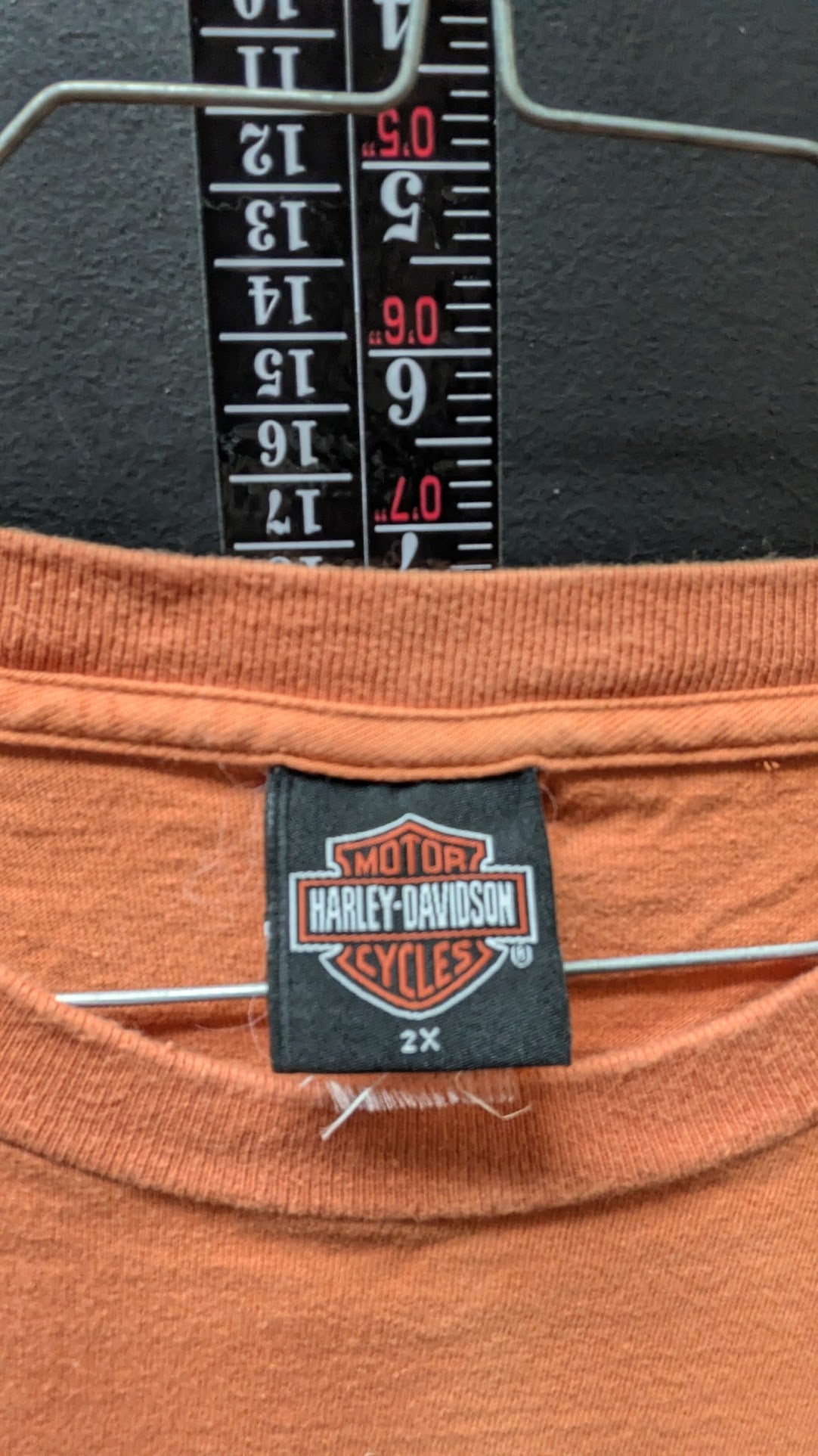 Harley Davidson Las Vegas NV T Shirt 2XL Orange Motorcycle Tee