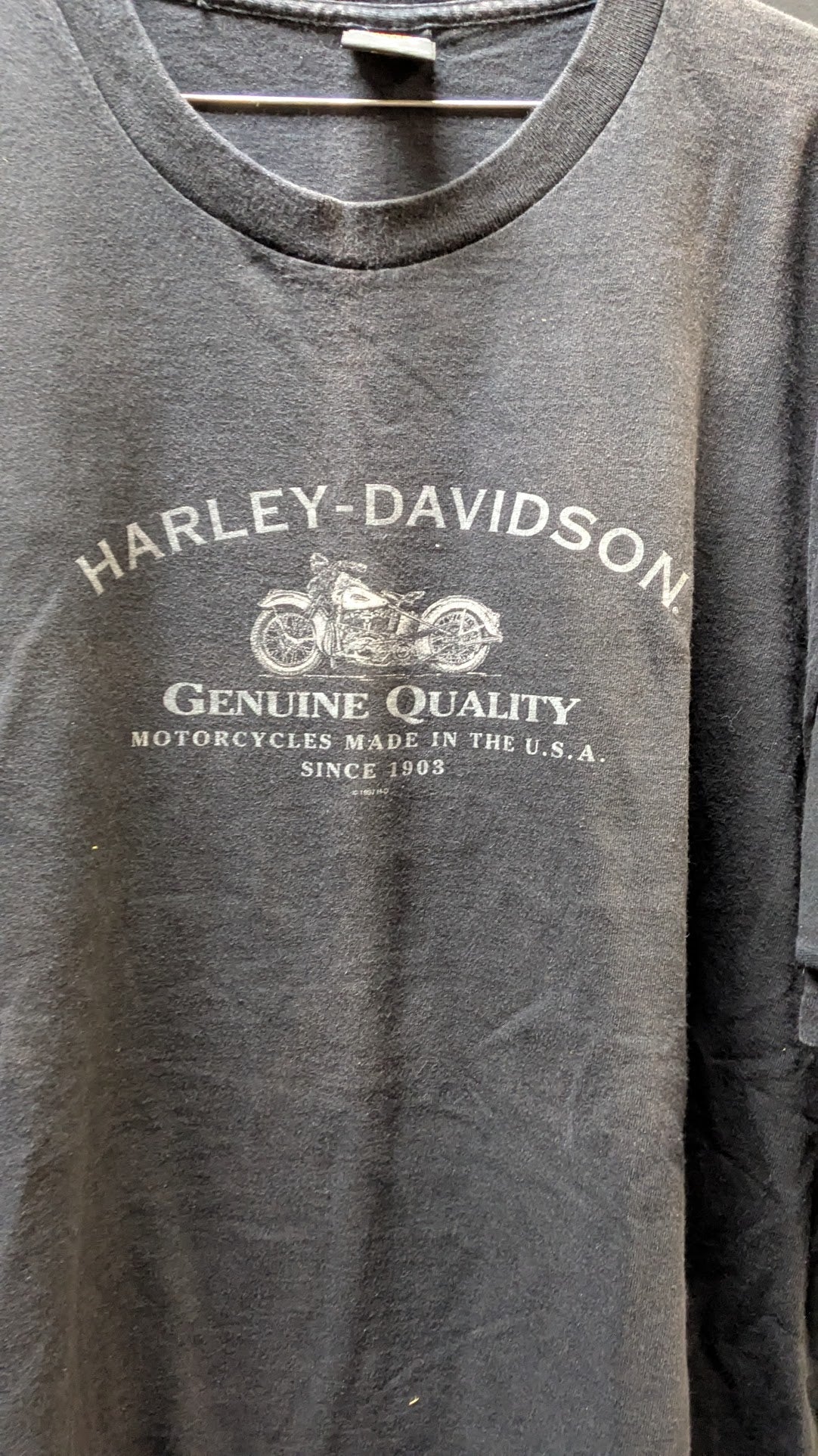 Vintage 1997 Harley-Davidson Roeder H-D T-Shirt in black, tagged size XXL