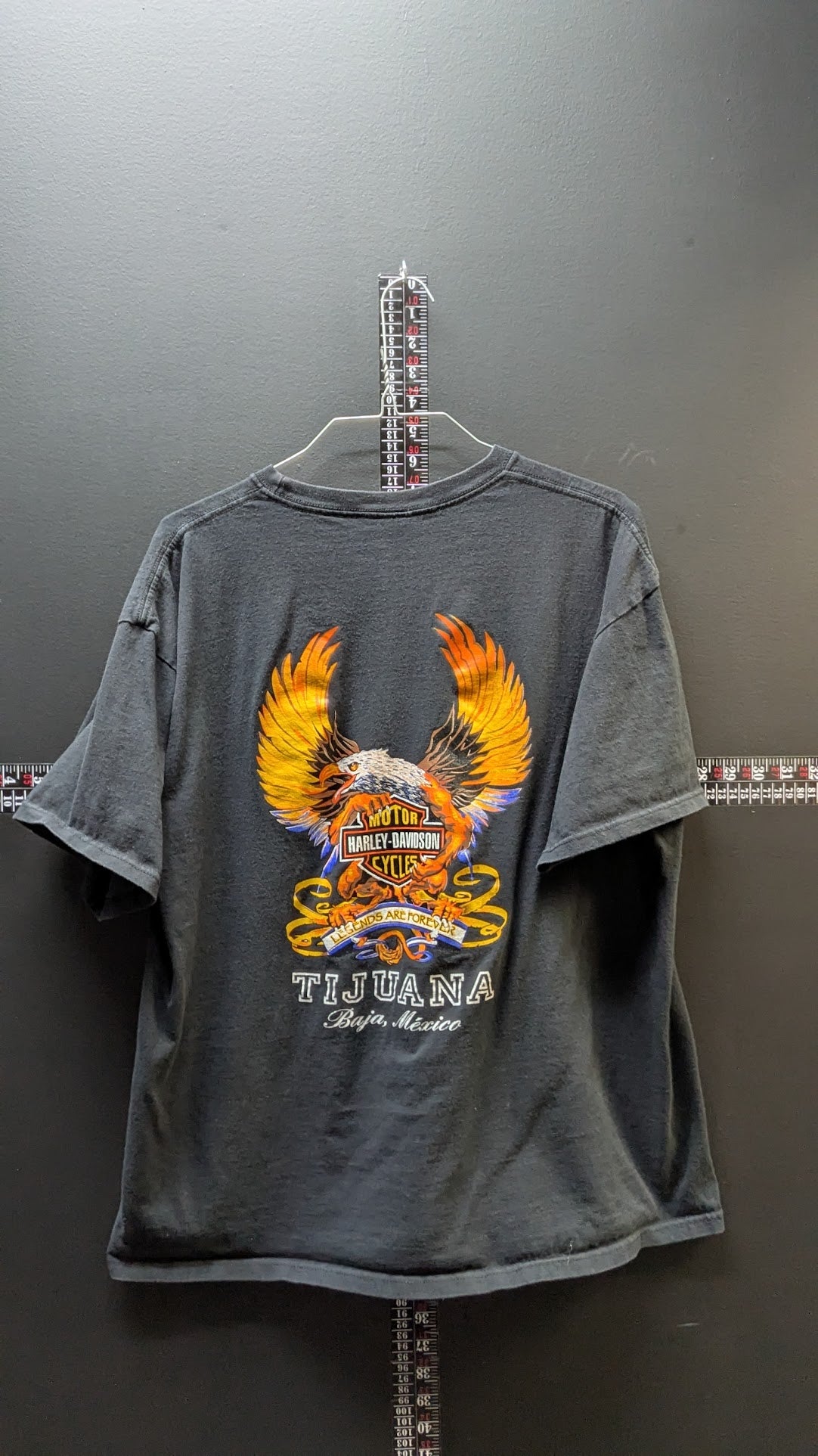 Harley Davidson Tijuana Baja Mexico Eagle T Shirt Black Adult Biker Tee