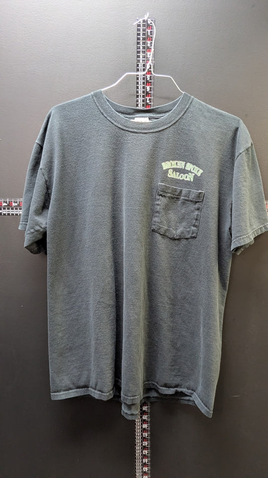 Vintage Broken Spoke Saloon Motorcycle Pocket T-Shirt XL USA Made
