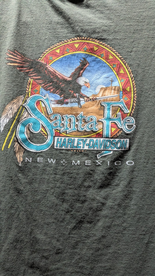 Vintage 2001 Harley-Davidson Santa Fe New Mexico Cut-Off T-Shirt Large