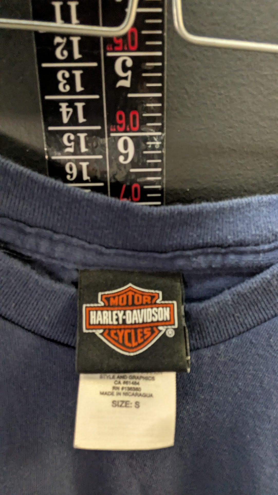 2018 Harley-Davidson American Eagle Texas Proud Pocket T-Shirt Size Small Navy Blue