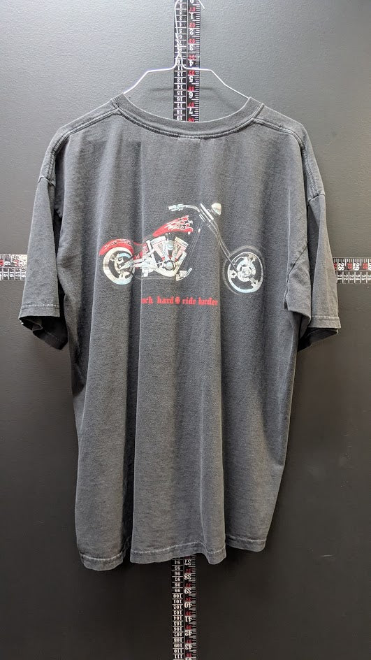 Vintage Hard Rock Hotel Las Vegas Motorcycle T-Shirt – Black – Made in USA