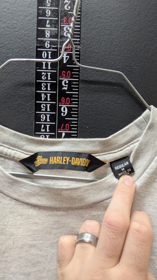 Harley-Davidson Gray Graphic T-Shirt – Double Sided – Made in Pakistan