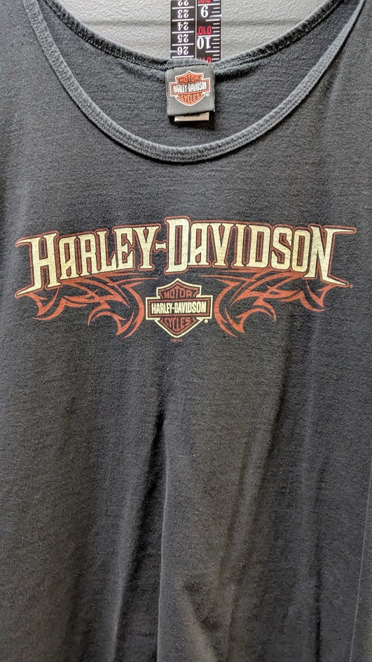 Harley-Davidson Tribal Bar & Shield Tank Top – Men's XL Made in USA Black