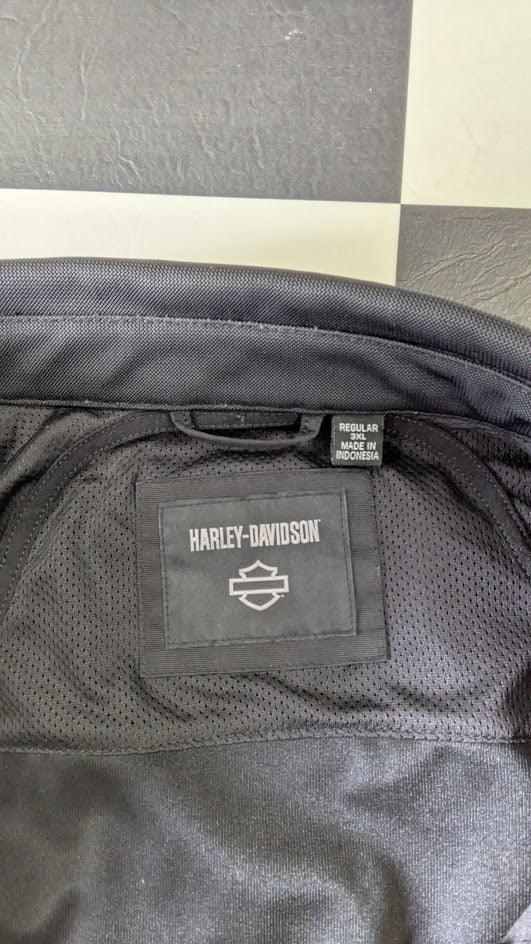Harley-Davidson Riding Overshirt Motorcycle Jacket Armor Pockets Men's 3XL Black