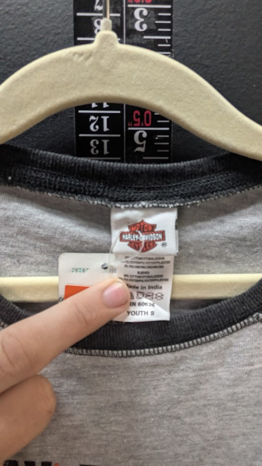 Harley-Davidson Youth Raglan Baseball Tee – NWT – Size Small