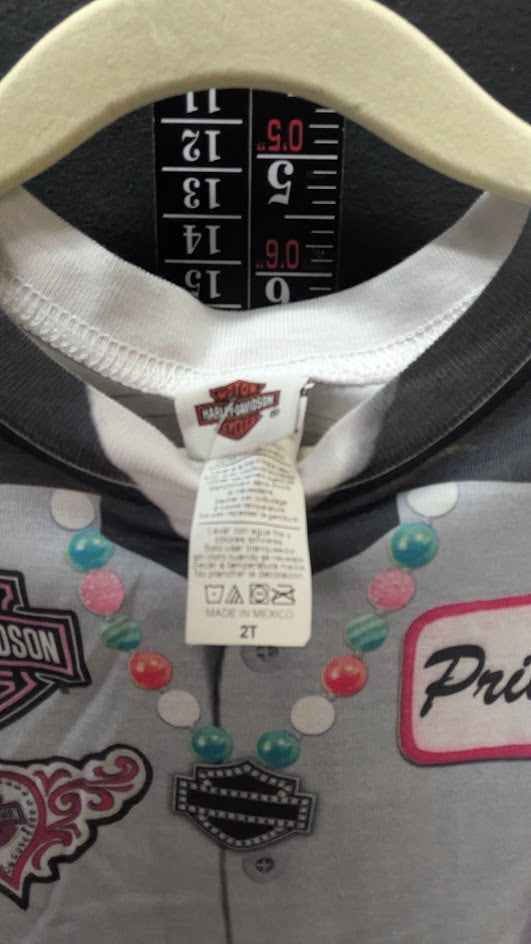 Harley-Davidson Toddler "Princess" Shop Shirt Graphic T-Shirt – NWT – Size 2T