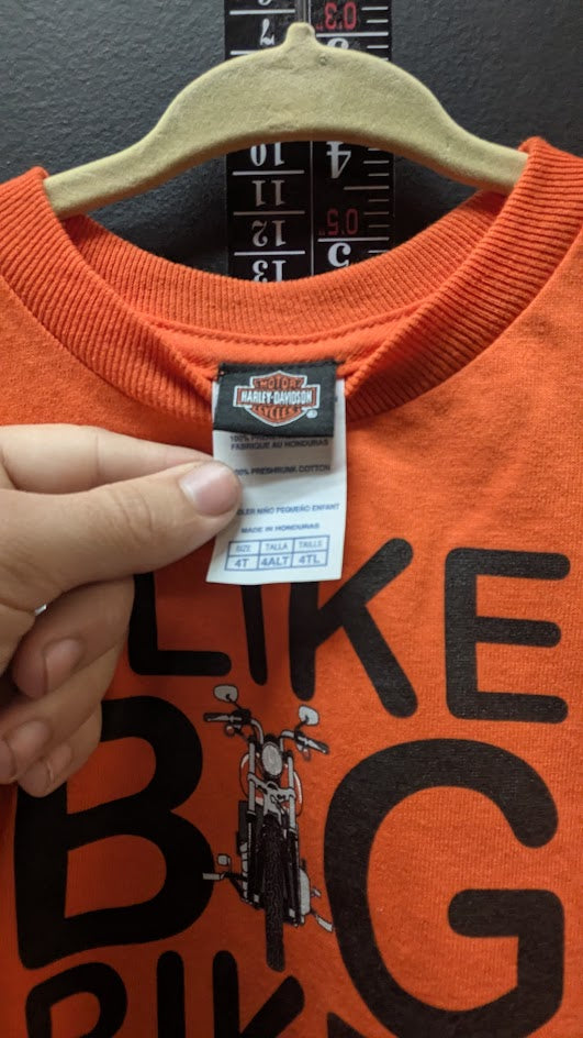 Harley-Davidson "I Like Big Bikes And I Cannot Lie" Toddler T-Shirt – NWT – Size 4T