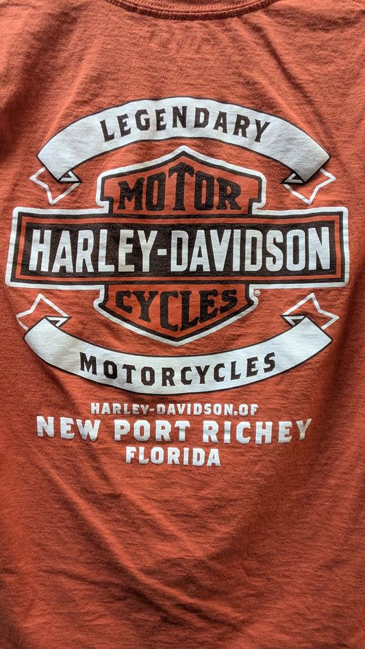 Harley-Davidson New Port Richey Florida Women's Small Patriotic #1 Dealer T-Shirt