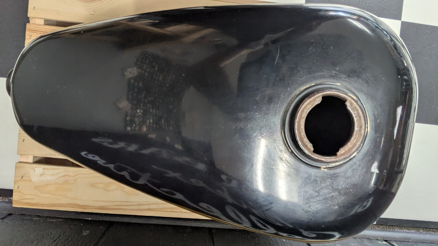 Vintage Harley-Davidson Black & Gold Fuel Gas Tank OEM AMF Era