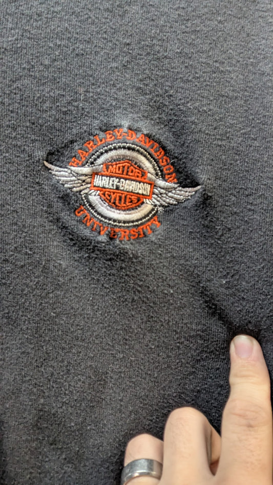 Harley-Davidson University Women's Black V-Neck T-Shirt Size Medium