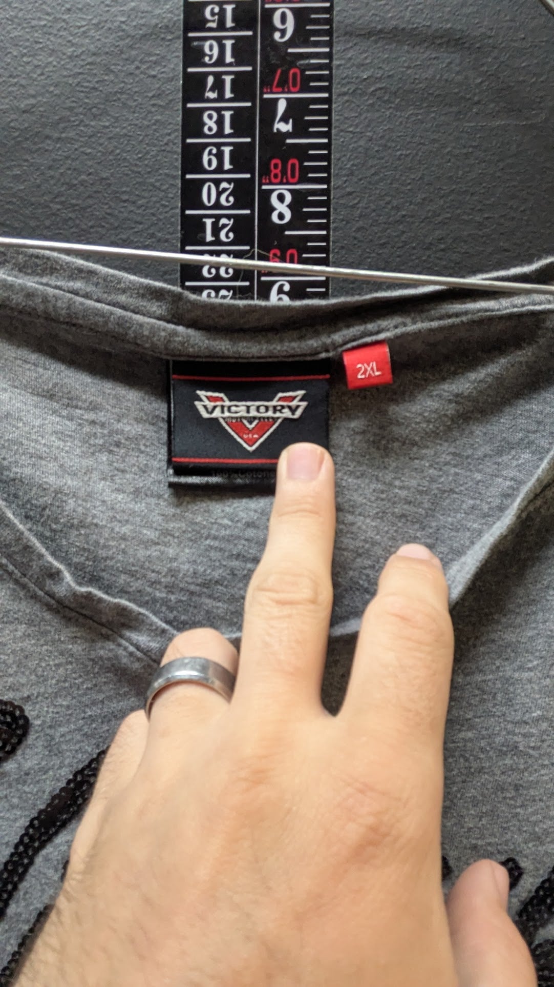 Victory Motorcycles USA Women's Beaded Logo V-Neck Top – Size 2XL