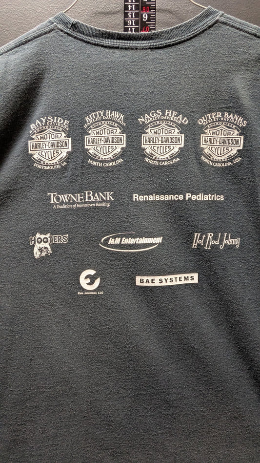 Vintage 2005 March of Dimes Ride Motorcycle T-Shirt XL Black Double-Sided Hanes Heavyweight
