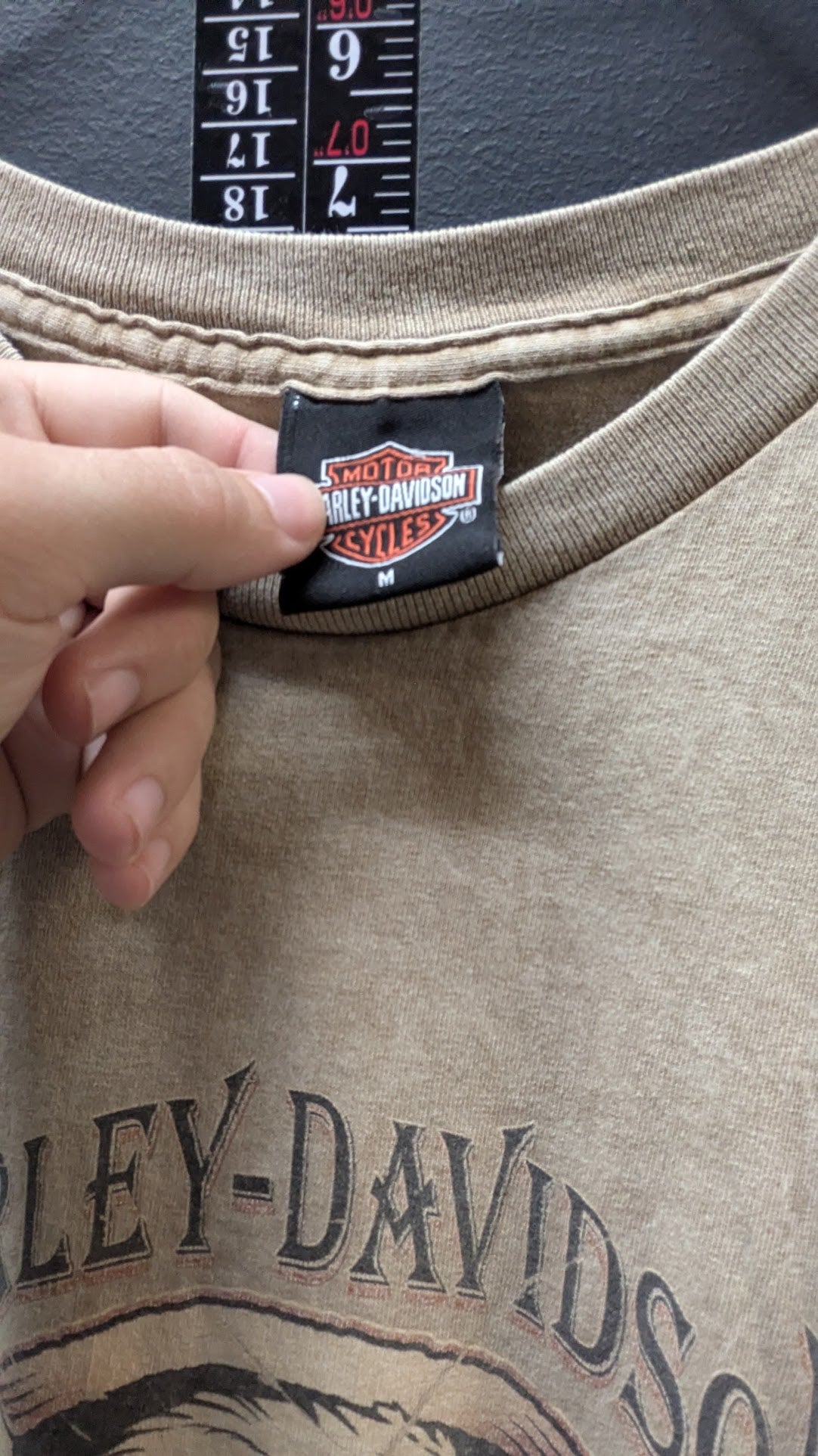 Vintage Harley-Davidson Outer Banks North Carolina Eagle T-Shirt Men's Medium Tan Double Sided