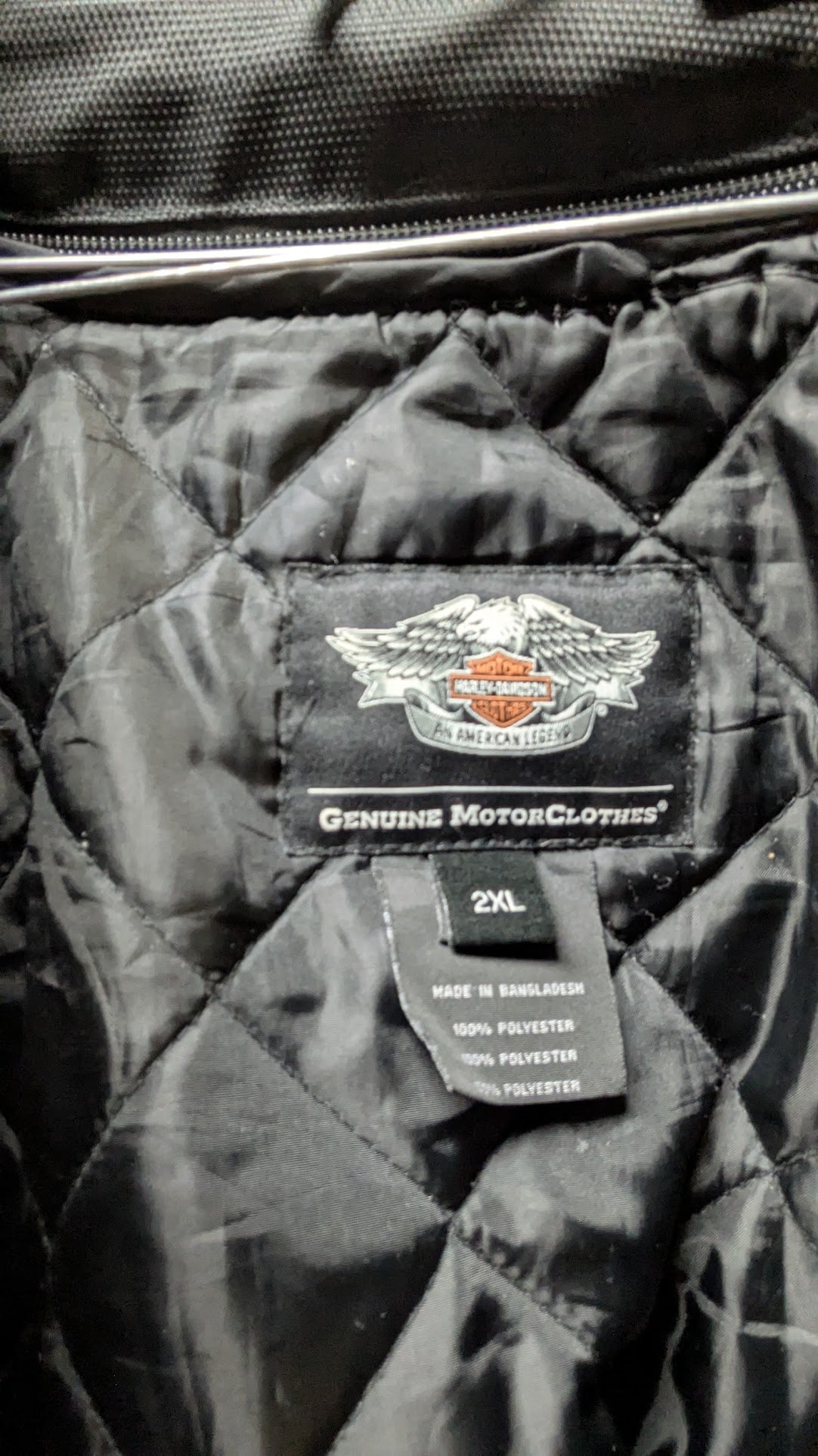 Harley-Davidson Men's Textile Riding Jacket 2XL Black Red Motorcycle Armor Description with Liner