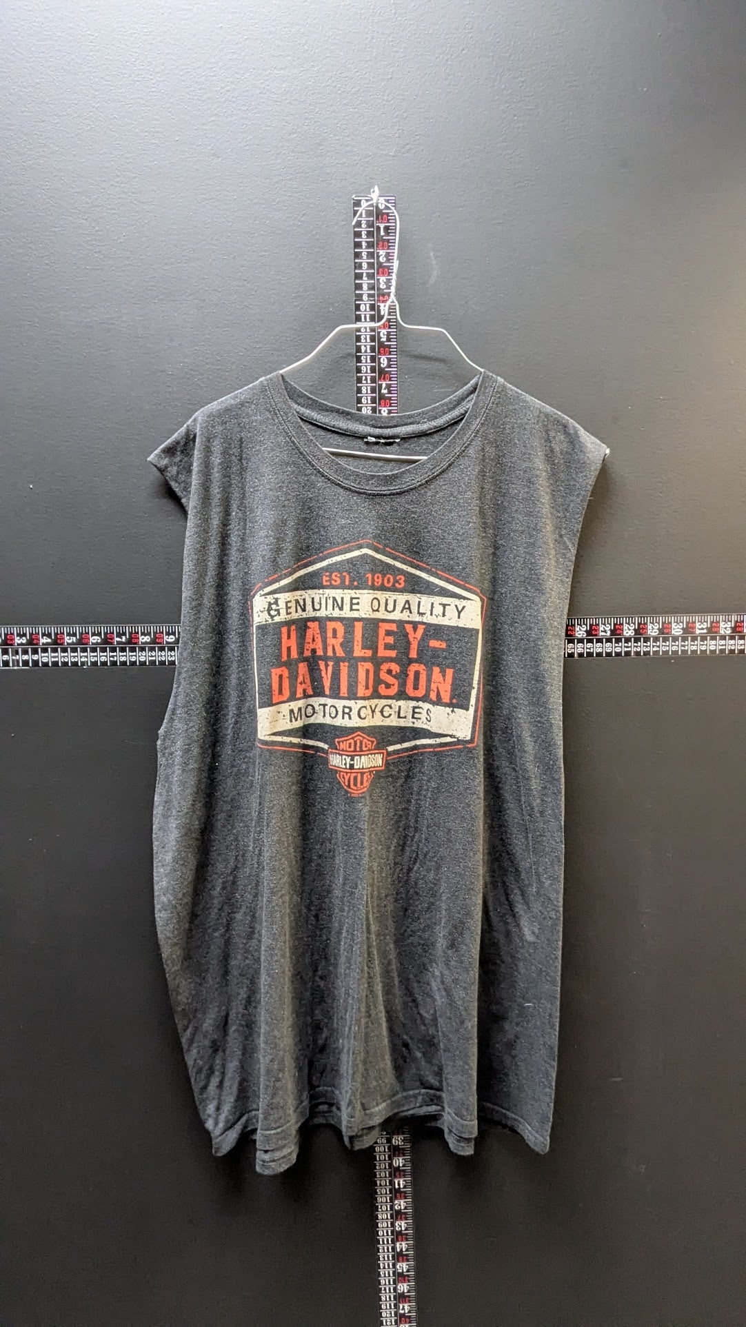 Harley-Davidson Muscle T-Shirt Buckeye Dayton OH Sleeveless Black Tagless