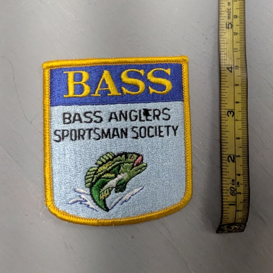 Vintage B.A.S.S. Bass Anglers Sportsman Society Iron-On Patch