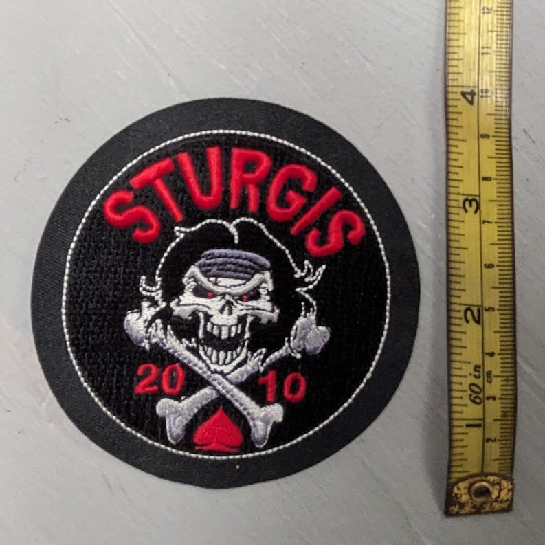 2010 Sturgis Skull Embroidered Motorcycle Rally Patch