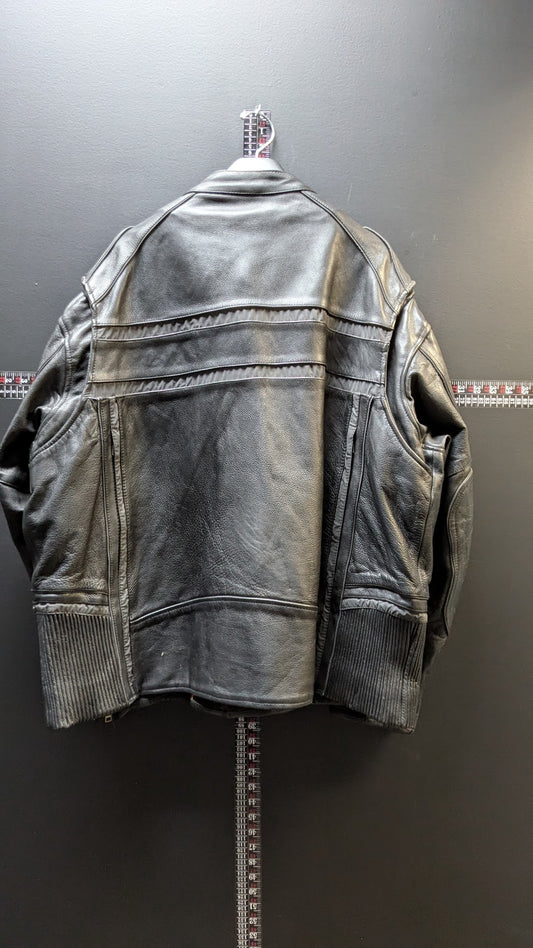Harley-Davidson Men's Leather Motorcycle Jacket Armor Touring Black 3XL