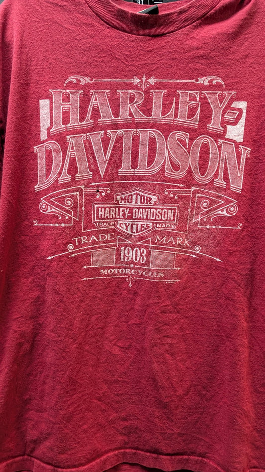 Vintage Harley-Davidson Smoky Mountain Marville TN T-Shirt Men's XL Red USA