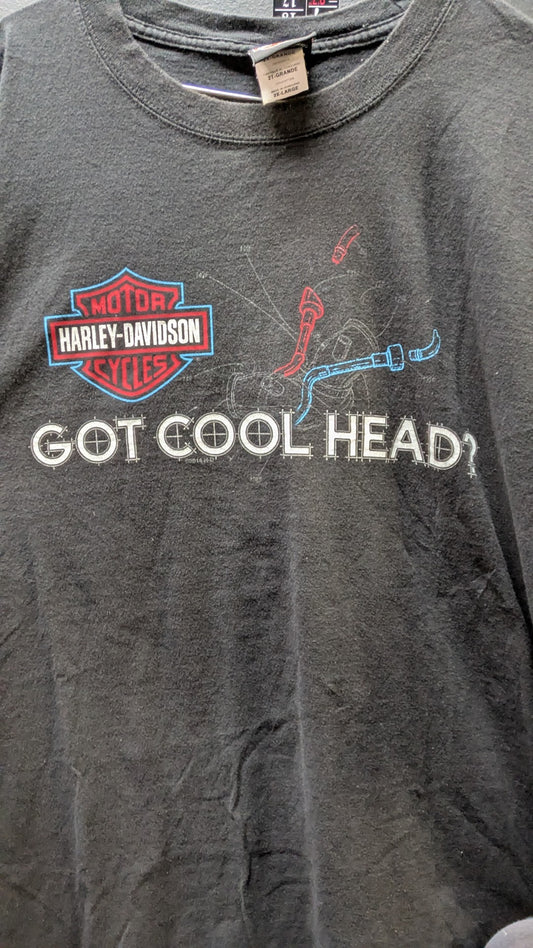 2014 Harley-Davidson Got Cool Head T-Shirt Men's 2XL Black Cox's Northern Tier PA
