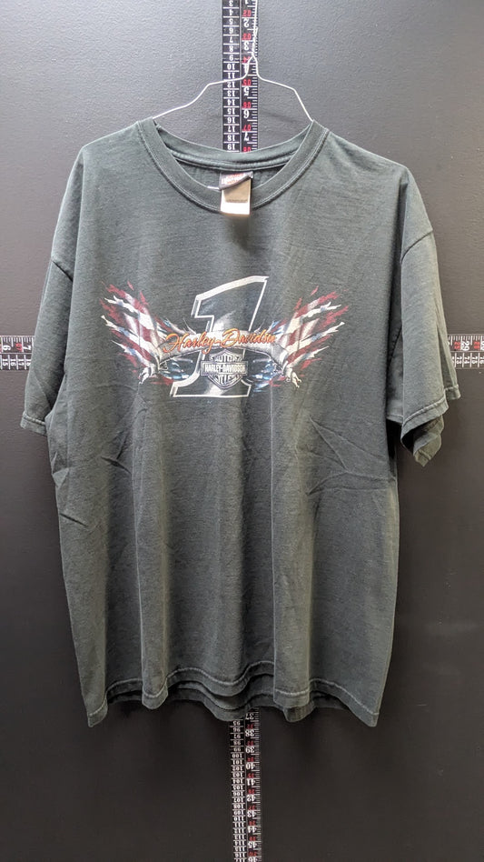 Harley-Davidson T-Shirt Men's XL New Orleans Louisiana Black USA Made Double Sided