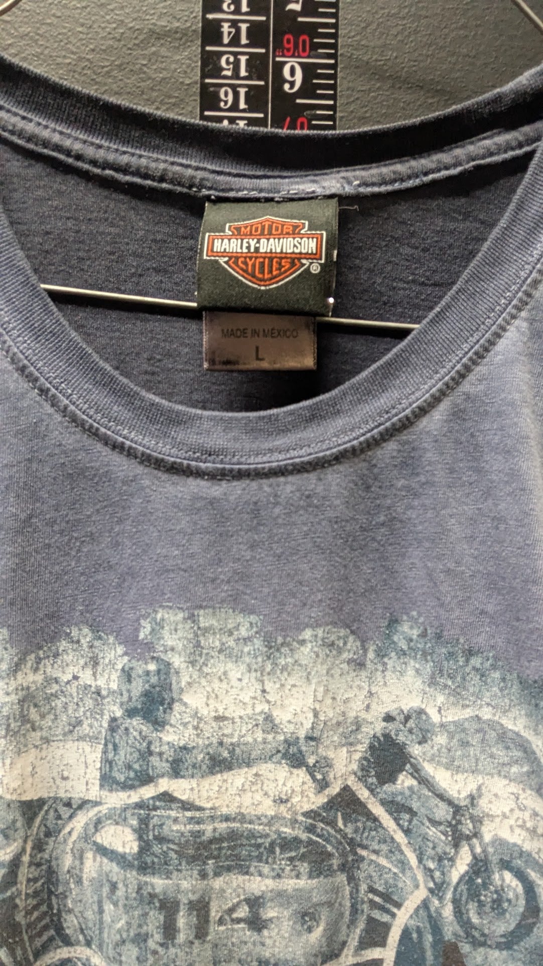 Harley-Davidson Twin Power Dealer T-Shirt – Mountain Creek Harley-Davidson Dalton GA – Blue – Size Large – 2018